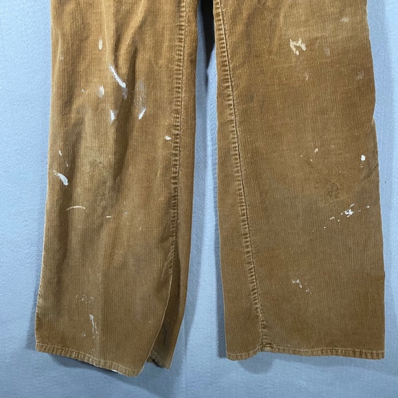 Vintage 70s Levis For MF Corduroy Distressed Brown Tab Pants Mens 12 28 x 29 - Picture 3 of 16
